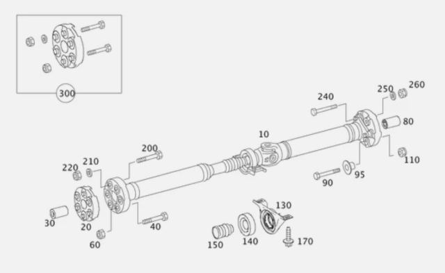 2015 GLK350 Driveshaft Diagram.png